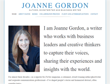 Tablet Screenshot of joannegordononline.com